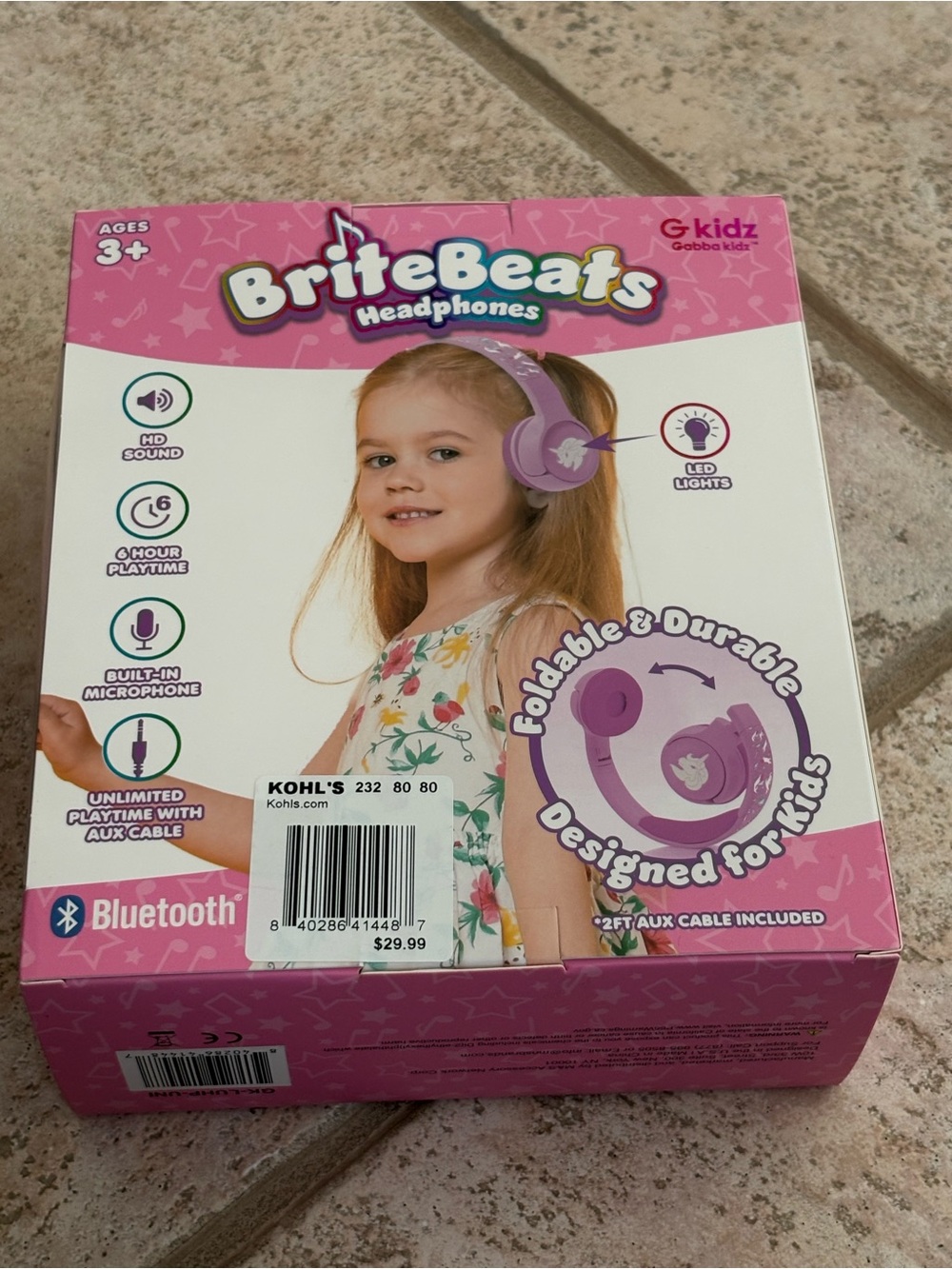 BriteBeats Pink Kids Bluetooth Headphones perfect for school - Picture 4 of 5